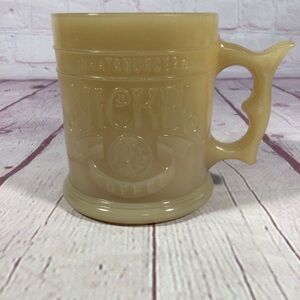 Vintage 1983 Whataburger Nickel Coffee Butterscotch Milk Glass Mug